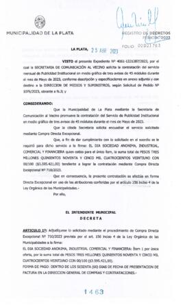 Decreto nº 1463 de 2023, GARRO, Julio cesar