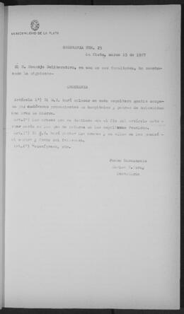 Ordenanza n° 0023 de 1927