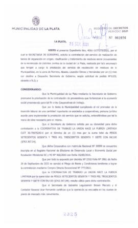 Decreto nº 2325 de 2021, GARRO, Julio cesar