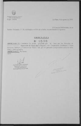 Ordenanza n° 9596 de 2003