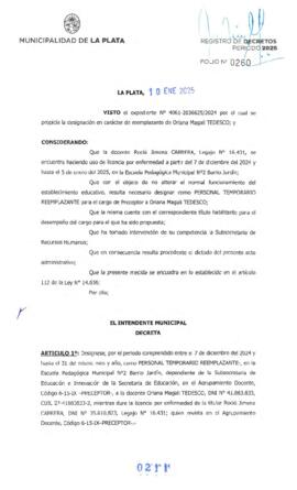 Decreto nº 211 de 2025, ALAK, Julio Cesar