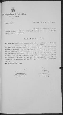 Ordenanza n° 8151 de 1993