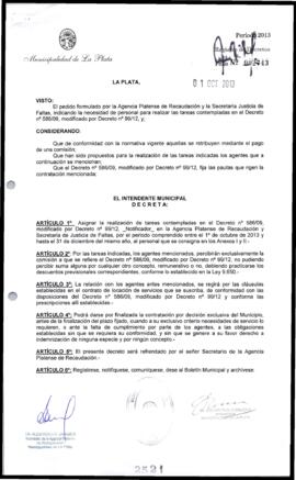 Decreto n° 2521 de 2013, Bruera, Oscar Pablo
