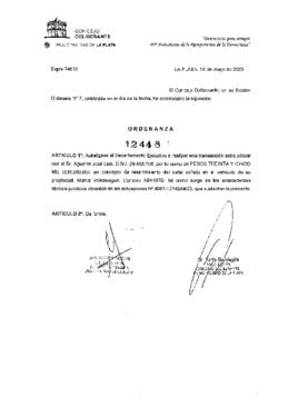 Ordenanza nº 12448 de 2023