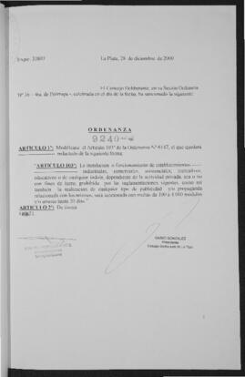 Ordenanza n° 9240 de 2000