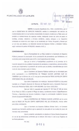 Decreto nº 461 de 2021, GARRO, Julio cesar