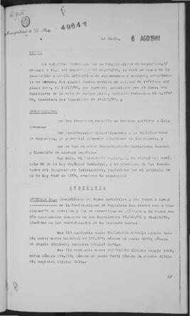 Ordenanza n° 04964 de 1981