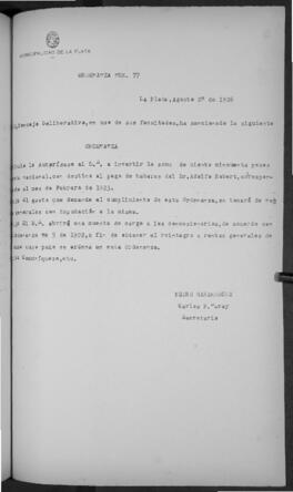 Ordenanza n° 77 de 1926