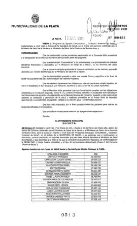 Decreto nº 513 de 2021, GARRO, Julio cesar