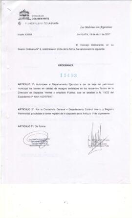Ordenanza nº 11493 de 2017