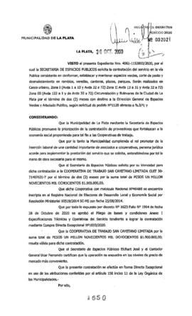 Decreto nº 1650 de 2020, GARRO, Julio cesar