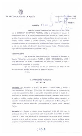 Decreto nº 454 de 2021, GARRO, Julio cesar