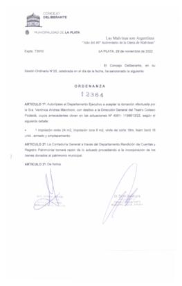 Ordenanza nº 12364 de 2022