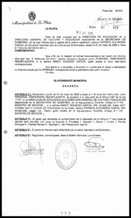 Decreto n° 777 de 2005, Alak, Julio Cesar