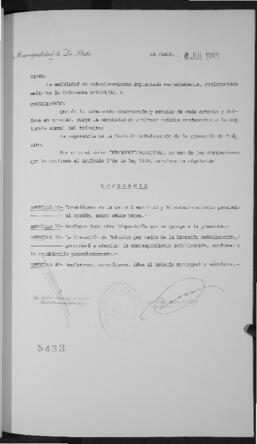 Ordenanza n° 5433 de 1983