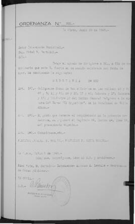 Ordenanza n° 930 de 1948