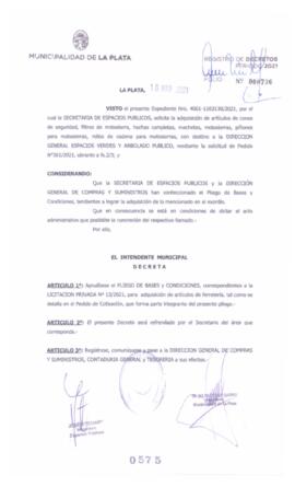 Decreto nº 575 de 2021, GARRO, Julio cesar