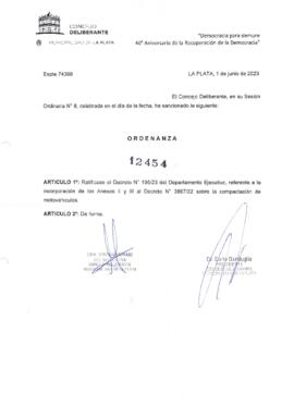 Ordenanza nº 12454 de 2023