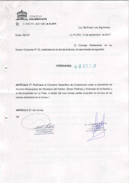 Ordenanza nº 11552 de 2017