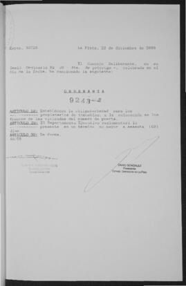 Ordenanza n° 9243 de 2000