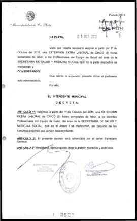Decreto n° 2527 de 2013, Bruera, Oscar Pablo