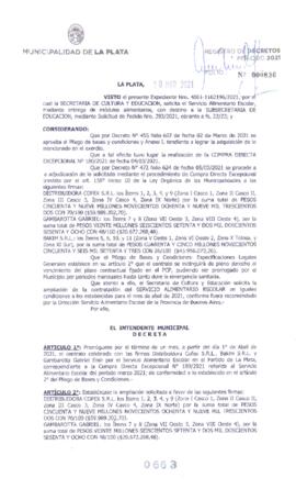 Decreto nº 663 de 2021, GARRO, Julio cesar