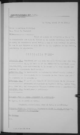 Ordenanza n° 1360 de 1949