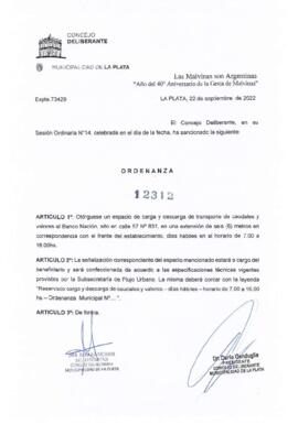 Ordenanza nº 12312 de 2022