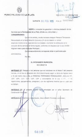 Decreto nº 495 de 2023, GARRO, Julio cesar