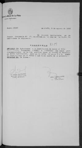 Ordenanza n° 8159 de 1993