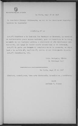 Ordenanza n° 0012 de 1937