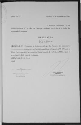 Ordenanza n° 9248 de 2000