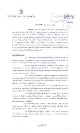 Decreto nº 457 de 2021, GARRO, Julio cesar