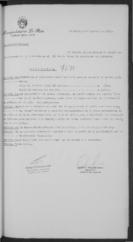 Ordenanza n° 7671 de 1991