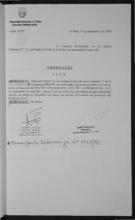 Ordenanza n° 9189 de 2000