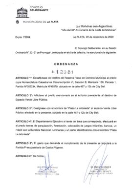 Ordenanza nº 12381 de 2022