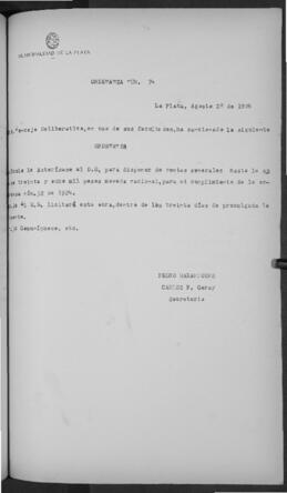 Ordenanza n° 74 de 1926