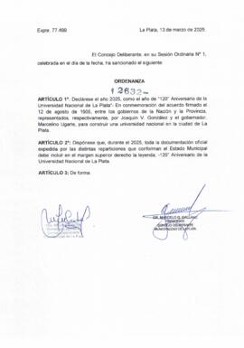 Ordenanza n° 12632 de 2025