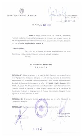 Decreto nº 1114 de 2022, GARRO, Julio cesar