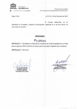 Ordenanza nº 12549 de 2023