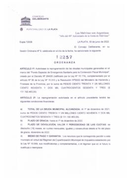 Ordenanza nº 12257 de 2022