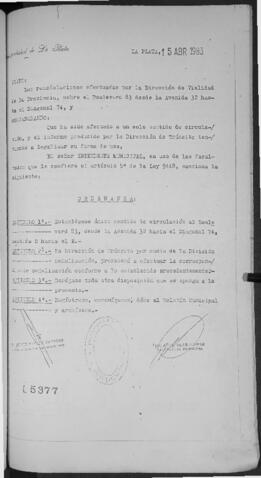 Ordenanza n° 5377 de 1983