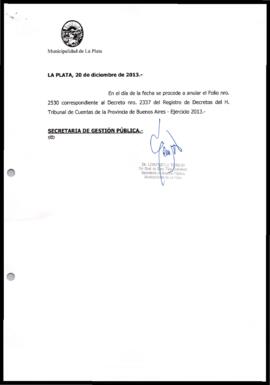 Decreto n° 2337 de 2013, Bruera, Oscar Pablo