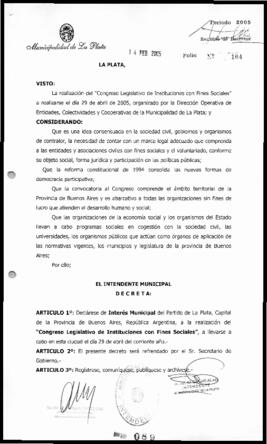 Decreto n° 89 de 2005, Alak, Julio Cesar