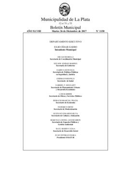 Boletín Municipal nº 1150 - martes, 26 de diciembre de 2017