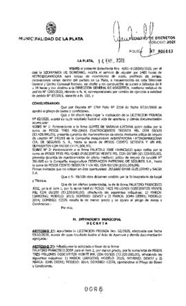Decreto nº 98 de 2021, GARRO, Julio cesar