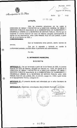 Decreto n° 75 de 2005, Alak, Julio Cesar