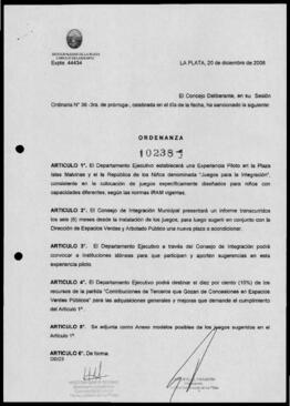 Ordenanza n° 10238 de 2006