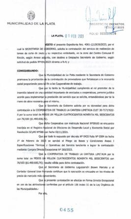 Decreto nº 455 de 2023, GARRO, Julio cesar