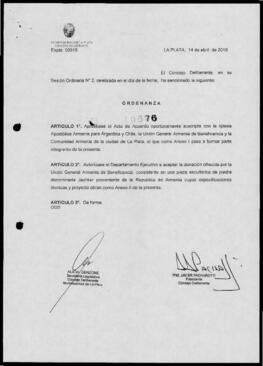 Ordenanza n° 10676 de 2010